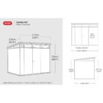 Keter 9x 7 Cortina Heavy Duty Plastic Pent Shed – Dark Green