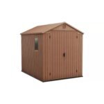 Keter Darwin 8×6 ft Apex Plastic 2 door Shed with floor & 1 window
