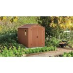 Keter Darwin 8×6 ft Apex Plastic 2 door Shed with floor & 1 window