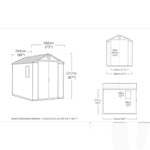 Keter 6′x8′ Darwin Heavy Duty Plastic Garden Shed – Green