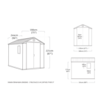 Keter 6×8 Darwin Heavy Duty Plastic Garden Shed – Green