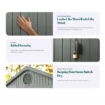 Keter 6′x8′ Darwin Heavy Duty Plastic Garden Shed – Green