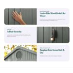 Keter 6×8 Darwin Heavy Duty Plastic Garden Shed – Green