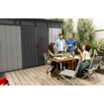 Keter 11x 7 Artisan Heavy Duty Plastic Pent Shed – Grey
