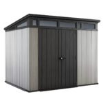 Keter 9x 7 Artisan Heavy Duty Plastic Pent Shed – Grey
