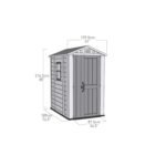 Keter 4×6 Factor Heavy Duty Plastic Garden Shed – Beige