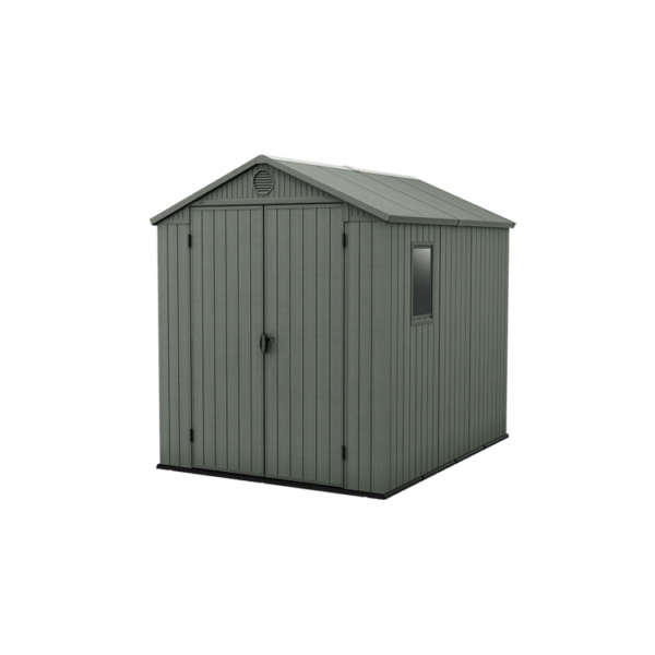 Keter 6×8 Darwin Heavy Duty Plastic Garden Shed – Green