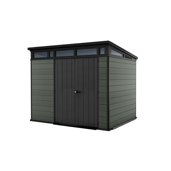 Keter 9x 7 Cortina Heavy Duty Plastic Pent Shed – Dark Green