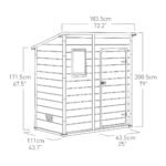 Klikstrom Senner 6×4 ft Pent Grey Shed with floor & 1 window