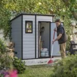 Klikstrom Senner 6×4 ft Pent Grey Shed with floor & 1 window