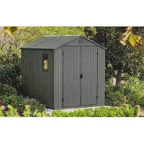 Keter 6′x8′ Darwin Heavy Duty Plastic Garden Shed – Green