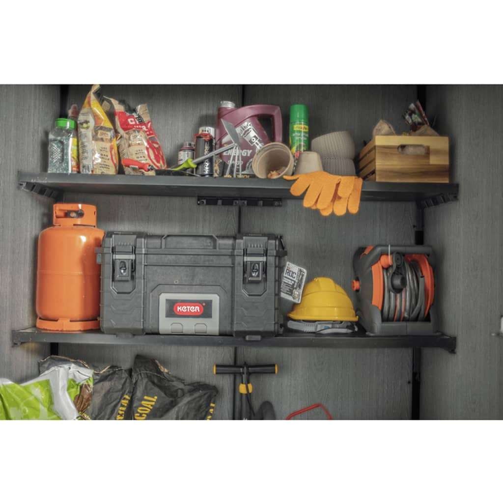 Keter 4×2 Cortina Alto Heavy Duty Vertical Plastic Garden Shed with Shelves