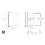 Keter 4×2 Cortina Alto Heavy Duty Vertical Plastic Garden Shed with Shelves