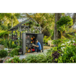 Keter 4×2 Cortina Alto Heavy Duty Vertical Plastic Garden Shed with Shelves